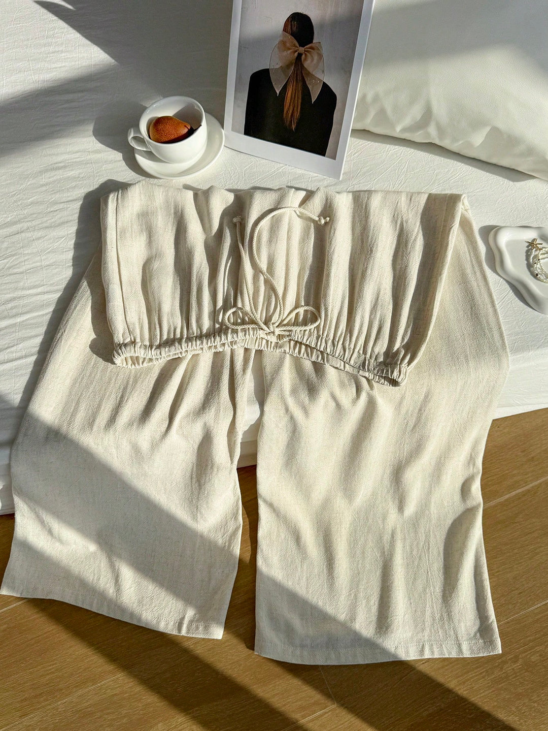 Pantaloni SHEIN, cream