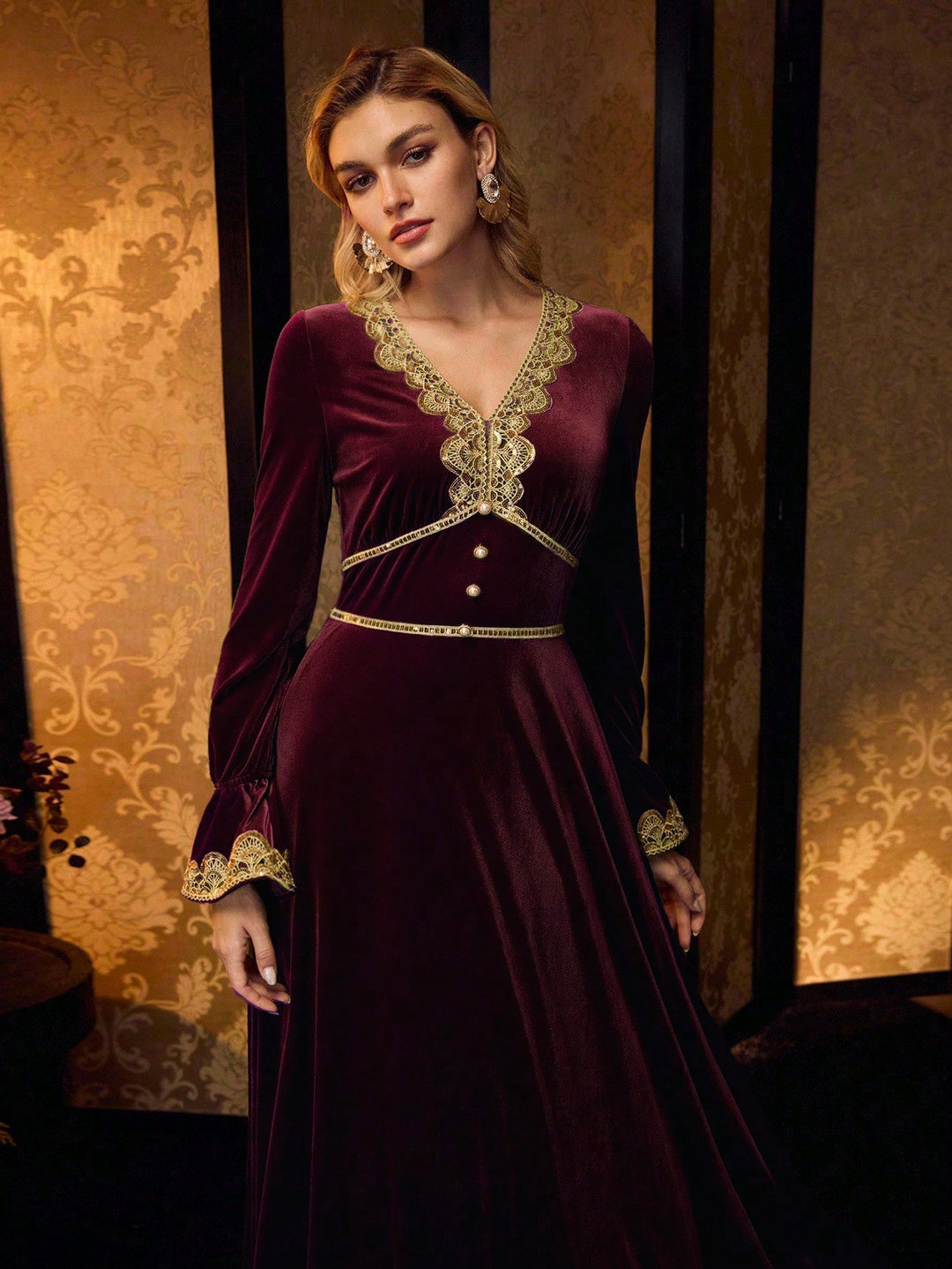 Rochie maxi SHEIN, vișiniu