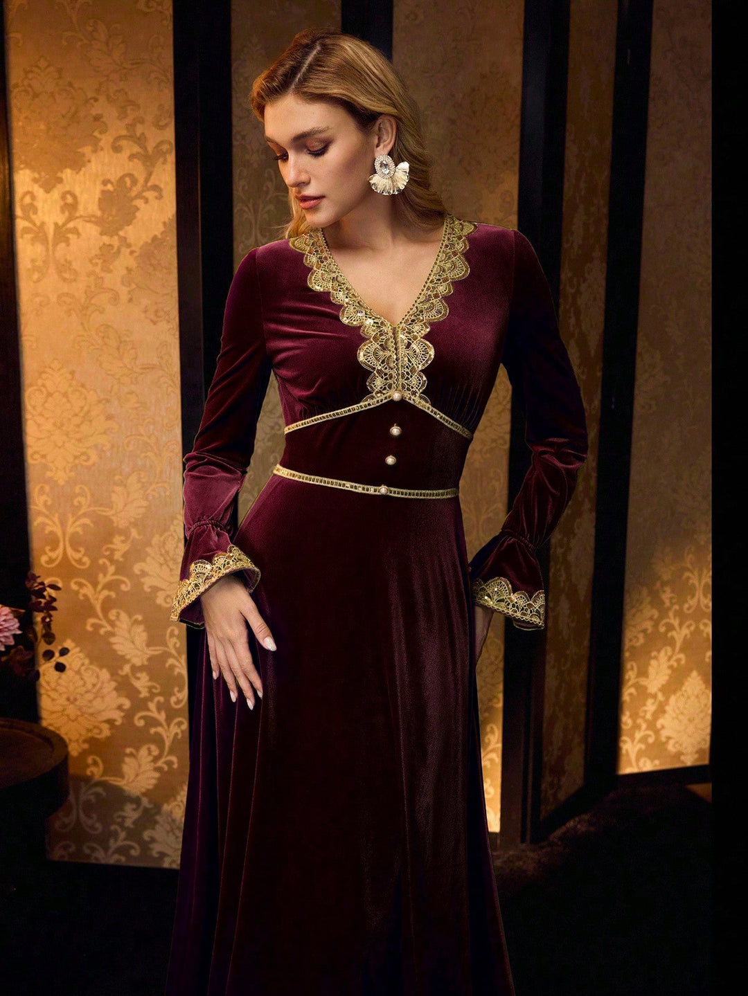 Rochie maxi SHEIN, vișiniu