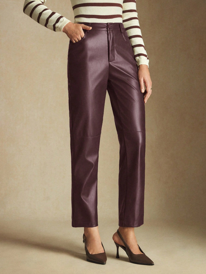 Pantaloni SHEIN, vișiniu