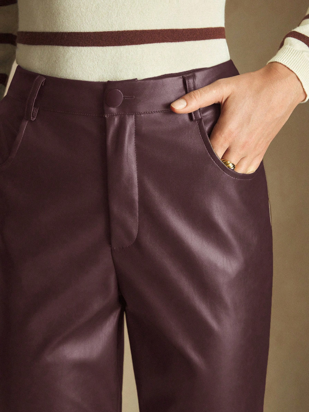Pantaloni SHEIN, vișiniu
