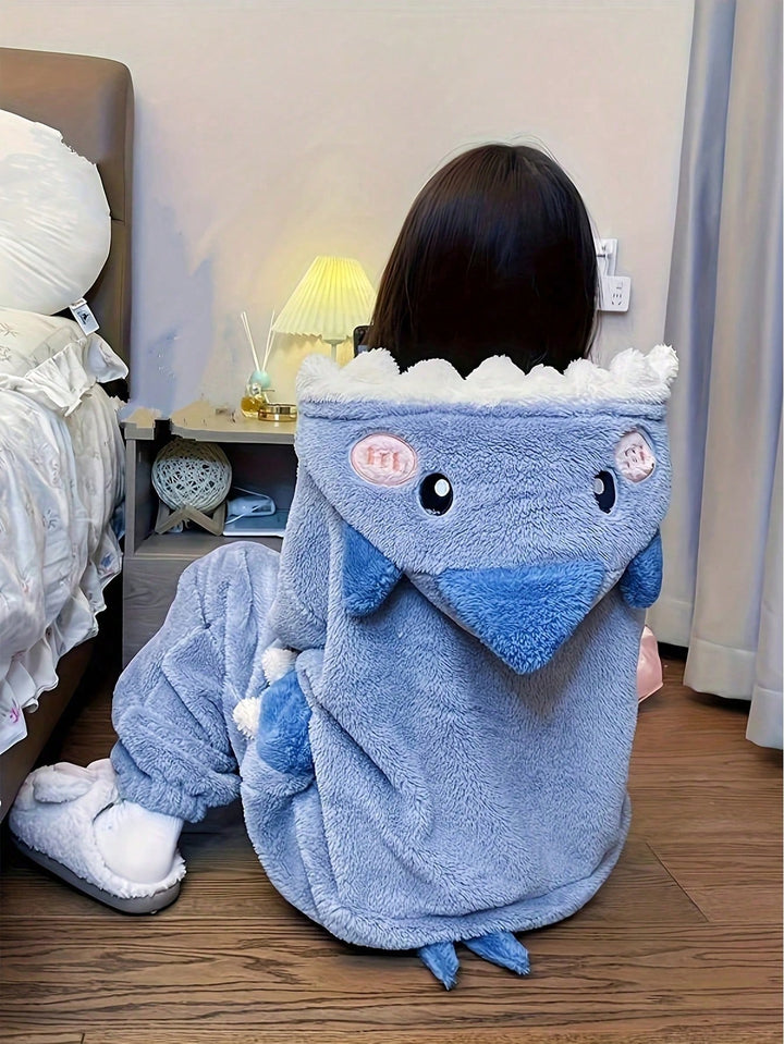 Salopetă de pijama SHEIN, albastru