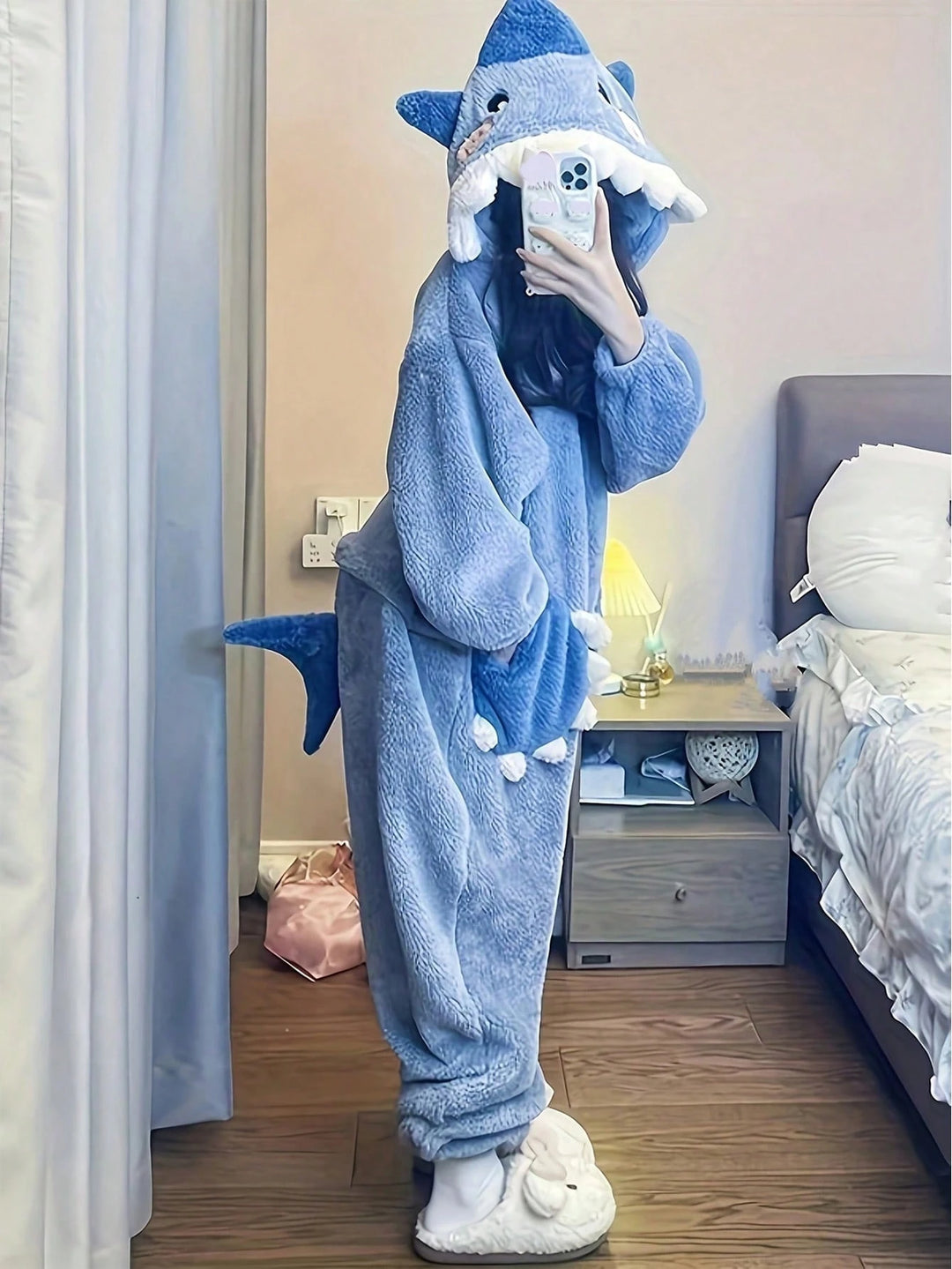 Salopetă de pijama SHEIN, albastru