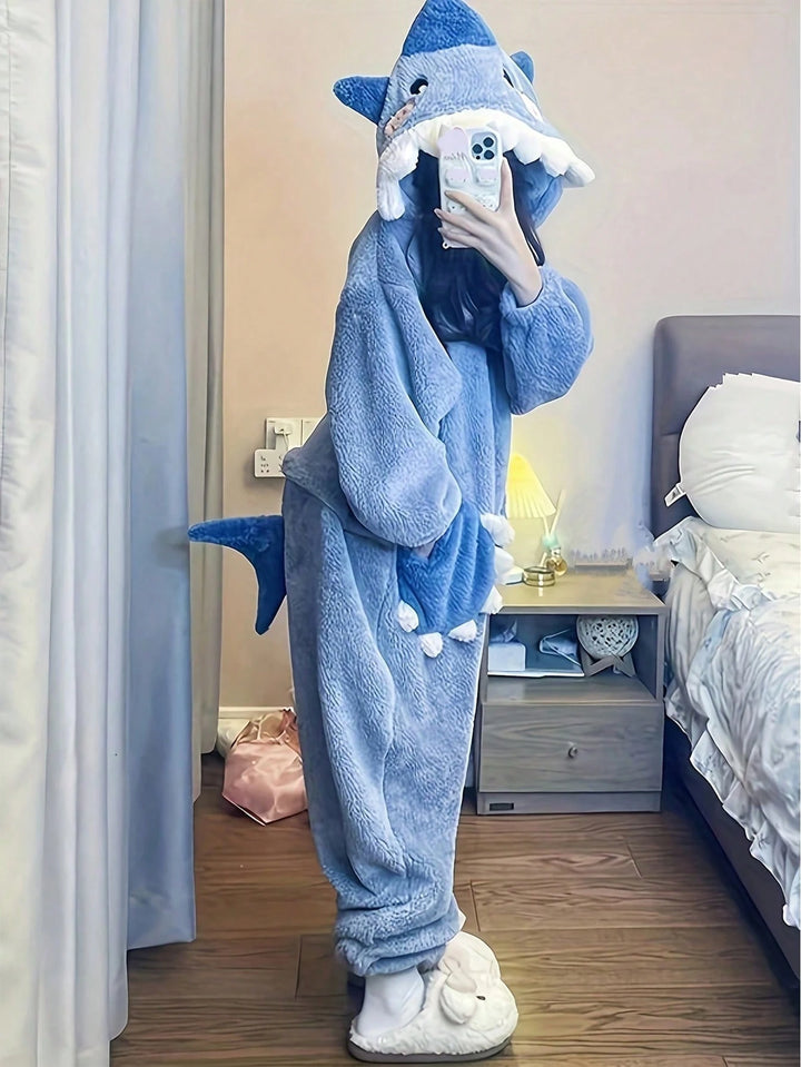Salopetă de pijama SHEIN, albastru