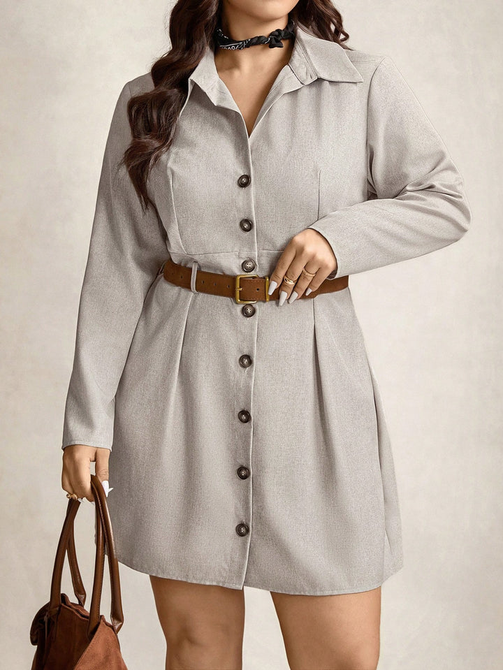 Rochie mini Shein Curve+, gri