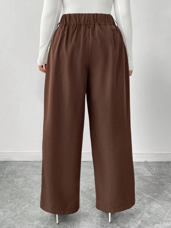 Pantaloni SHEIN, maro