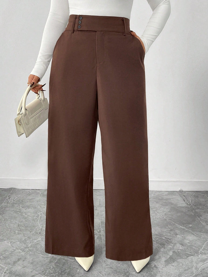 Pantaloni SHEIN, maro