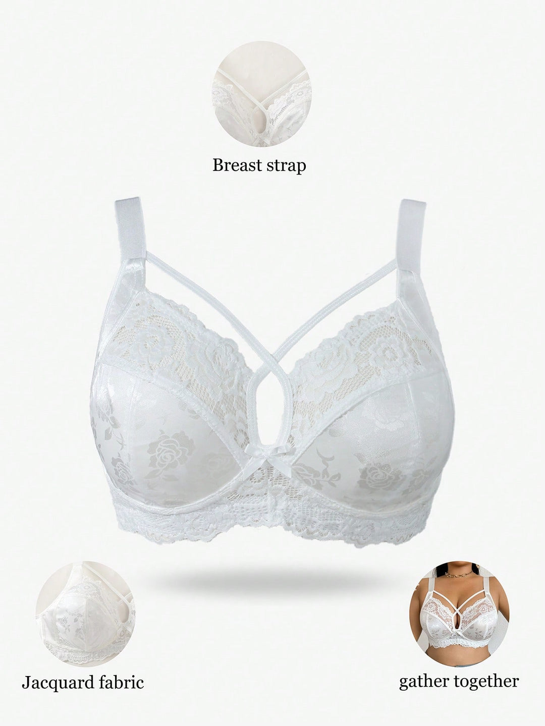 Sutien SHEIN, alb