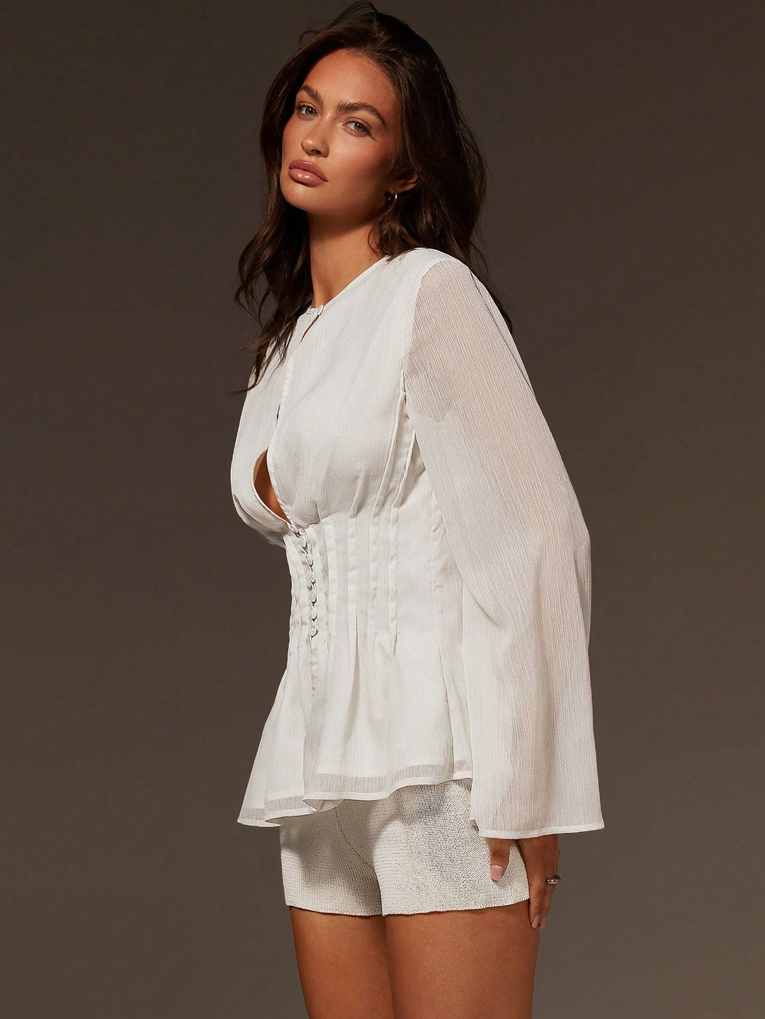 Bluza corset SHEIN, bej