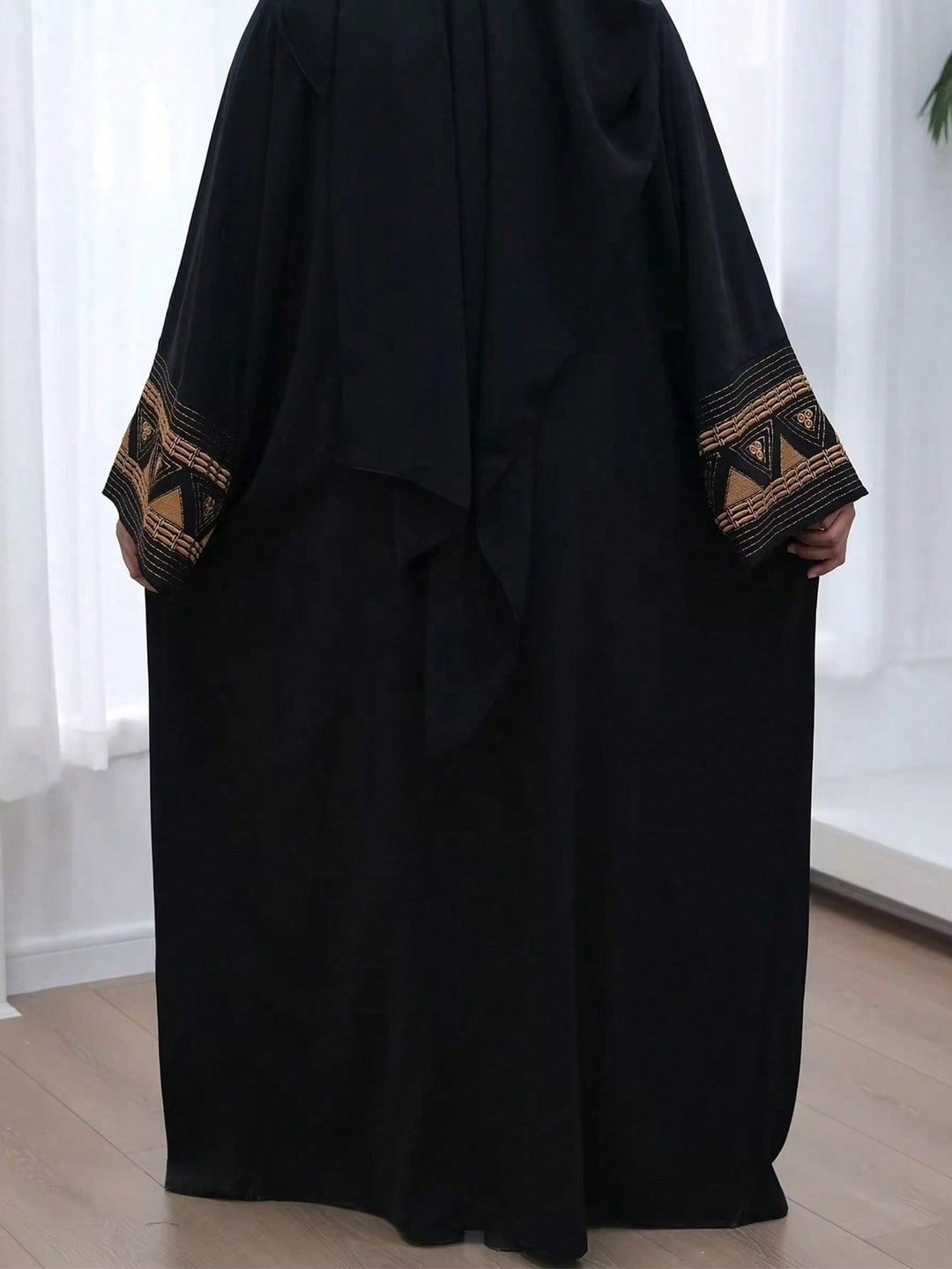 Set caftan și jalabiya SHEIN, negru