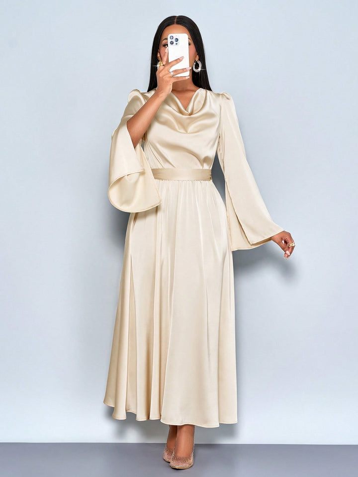 Rochie maxi SHEIN, crem