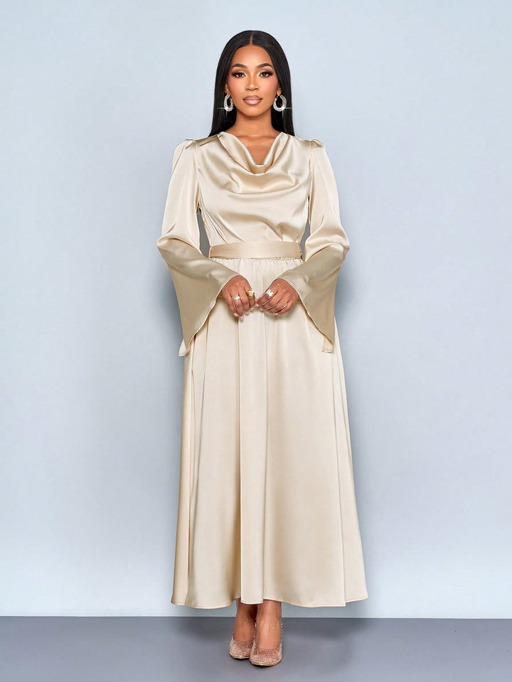 Rochie maxi SHEIN, crem
