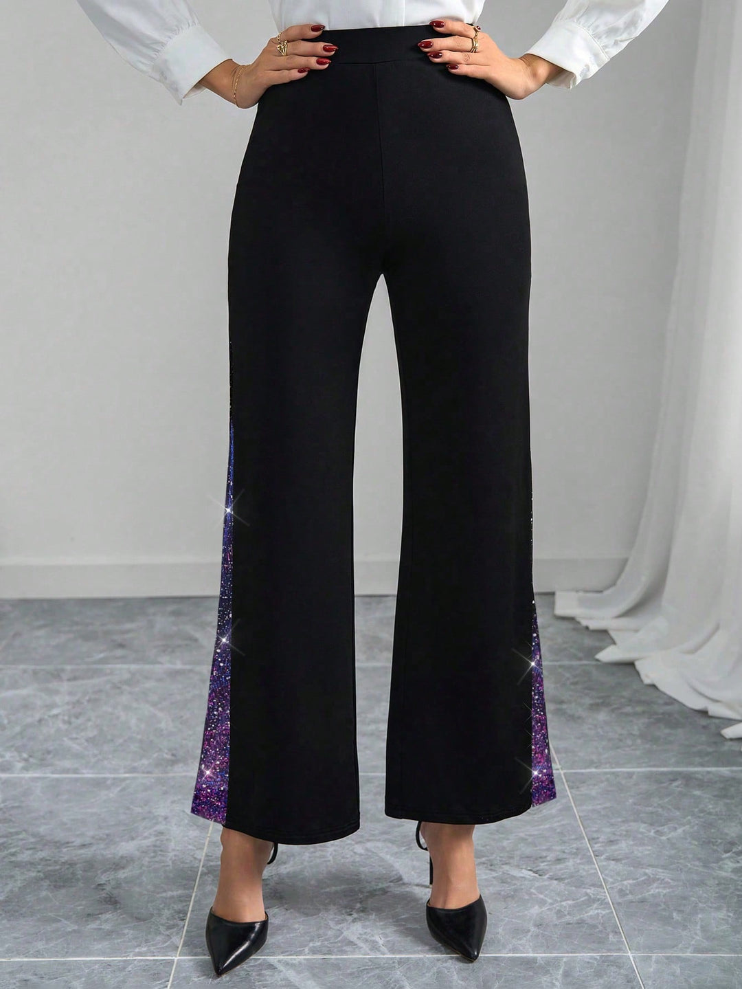 Pantaloni SHEIN, mov