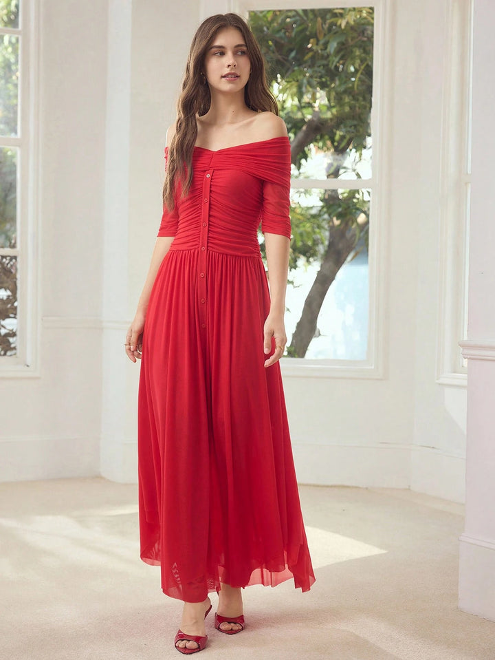 Rochie maxi SHEIN, roșu