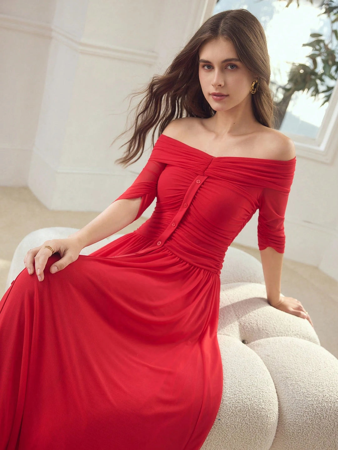 Rochie maxi SHEIN, roșu