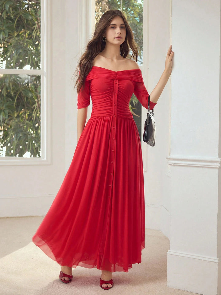 Rochie maxi SHEIN, roșu