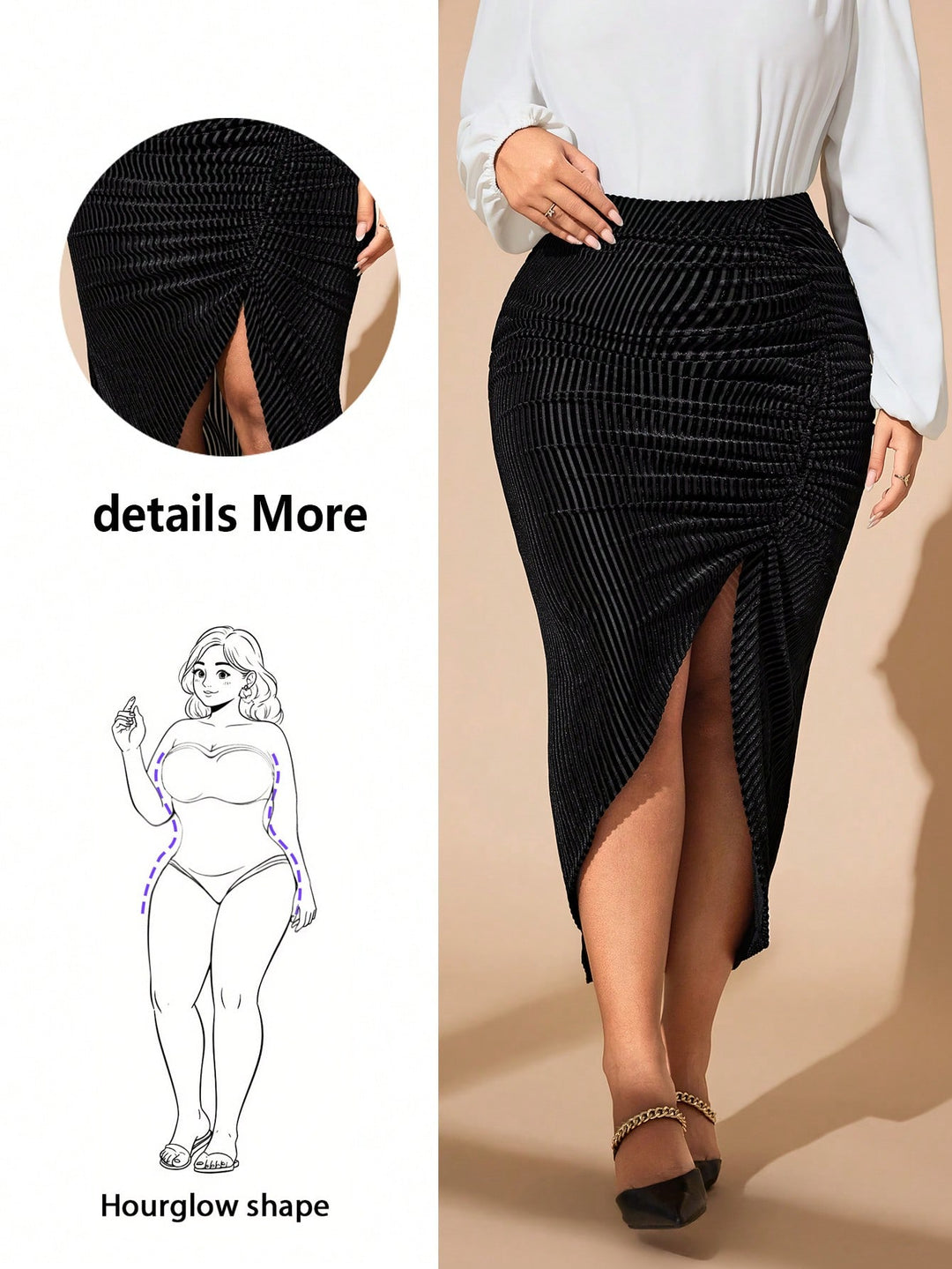 Fustă maxi SHEIN, negru