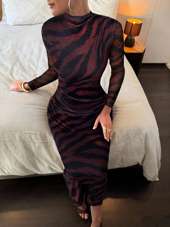 Rochie midi SHEIN, mix culori