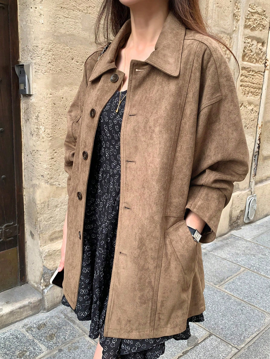 SHEIN kabát, barna