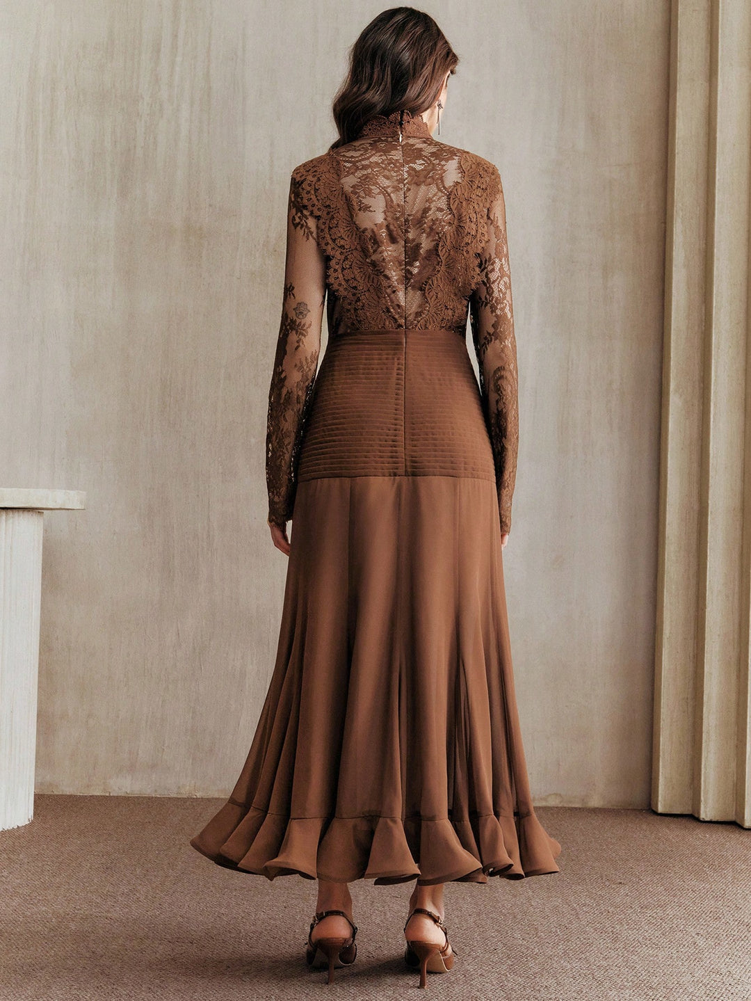 Rochie maxi SHEIN, maro