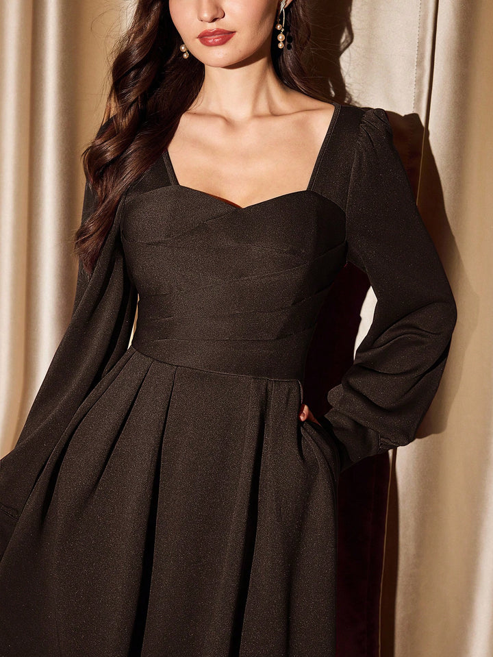 Rochie midi SHEIN, maro