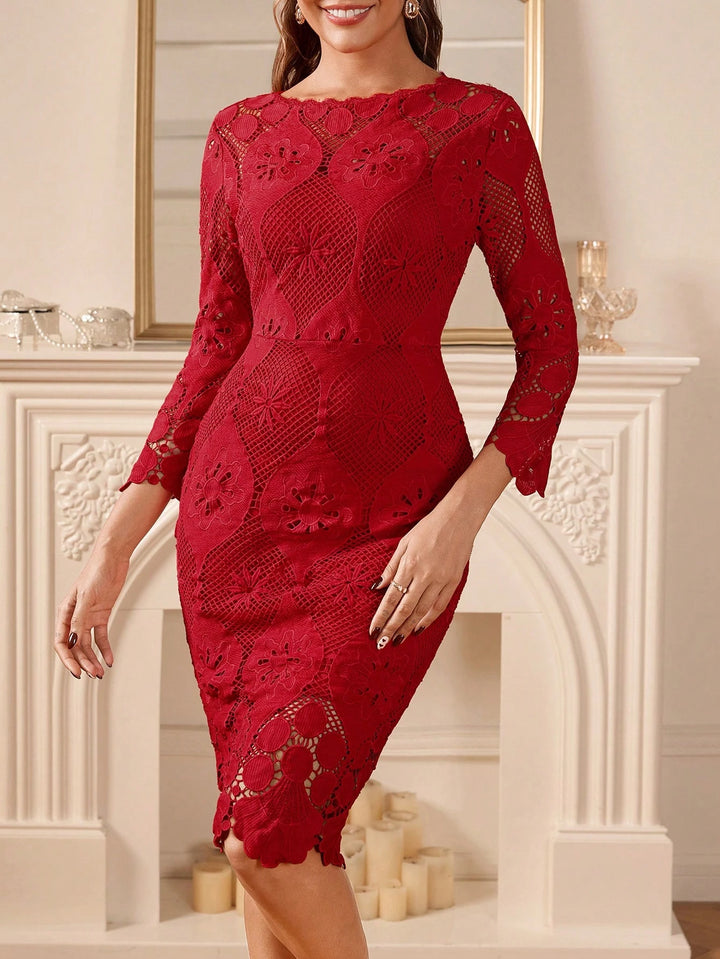 Rochie midi SHEIN, roșu