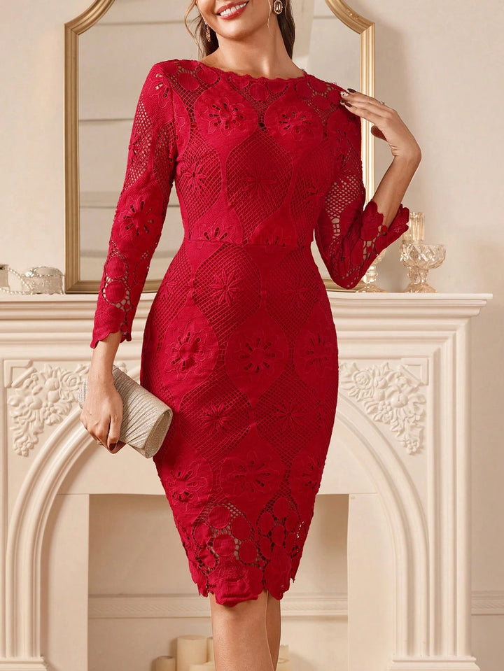 Rochie midi SHEIN, roșu
