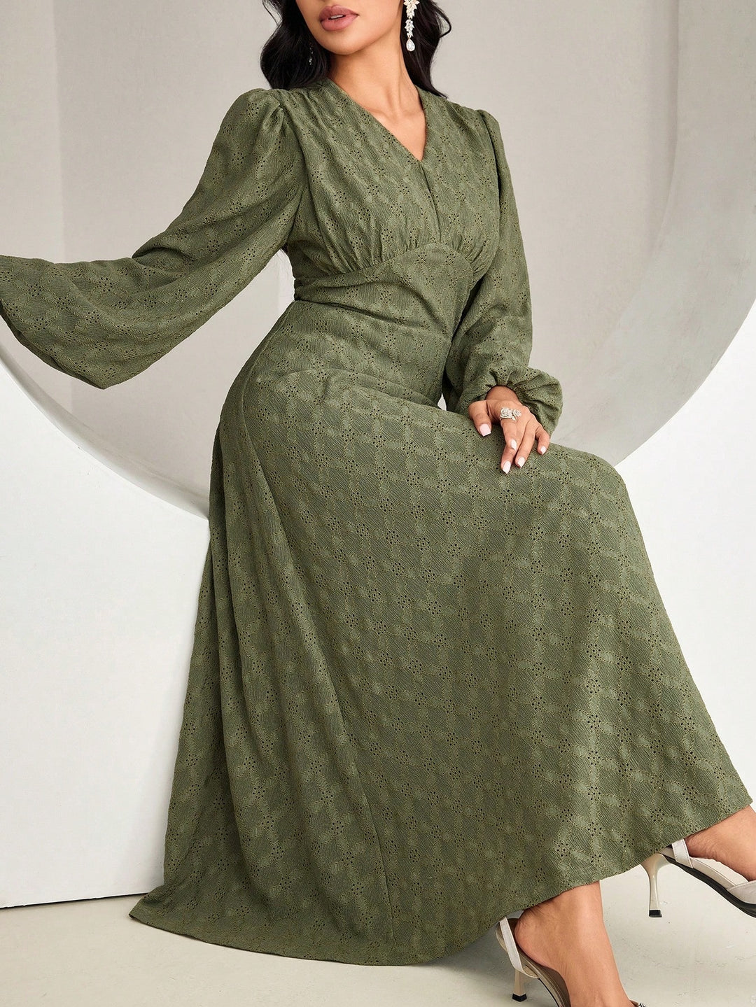 Rochie maxi SHEIN, verde