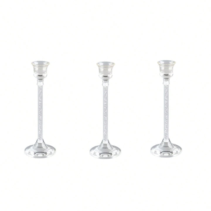 Set suport lumânare SHEIN, transparent