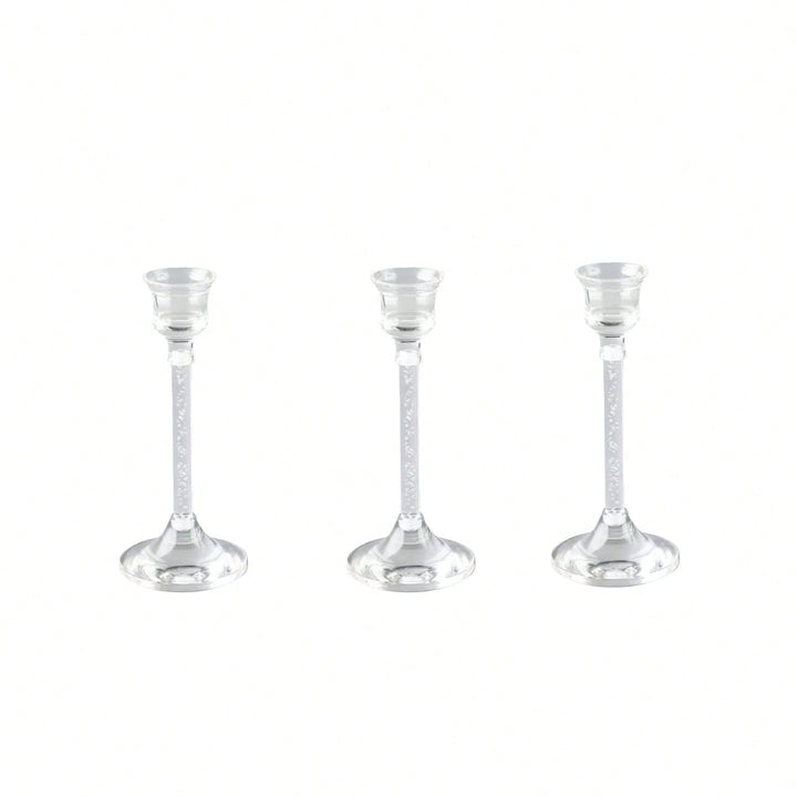 Set suport lumânare SHEIN, transparent