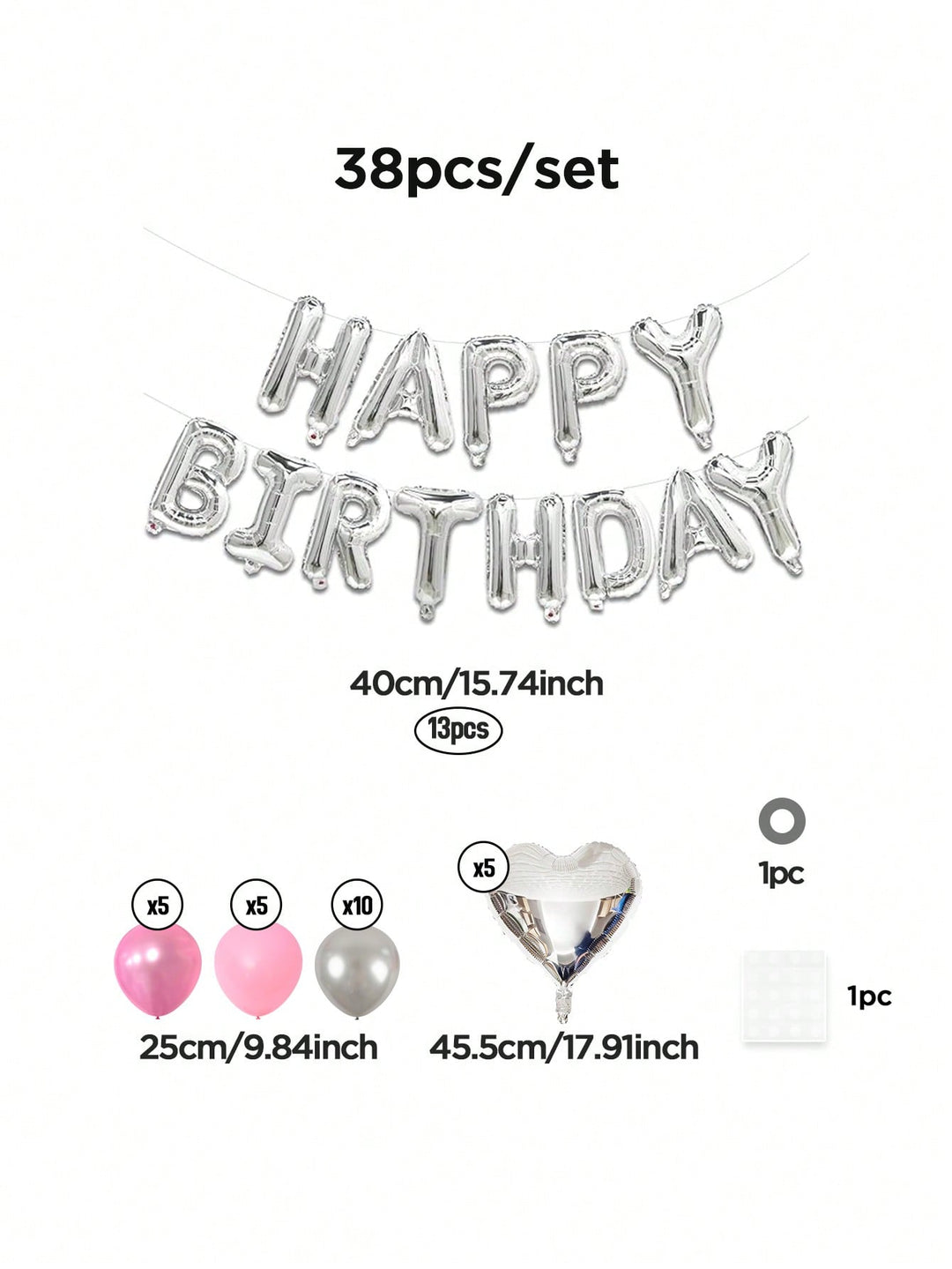 Balon decorativ SHEIN, mix culori