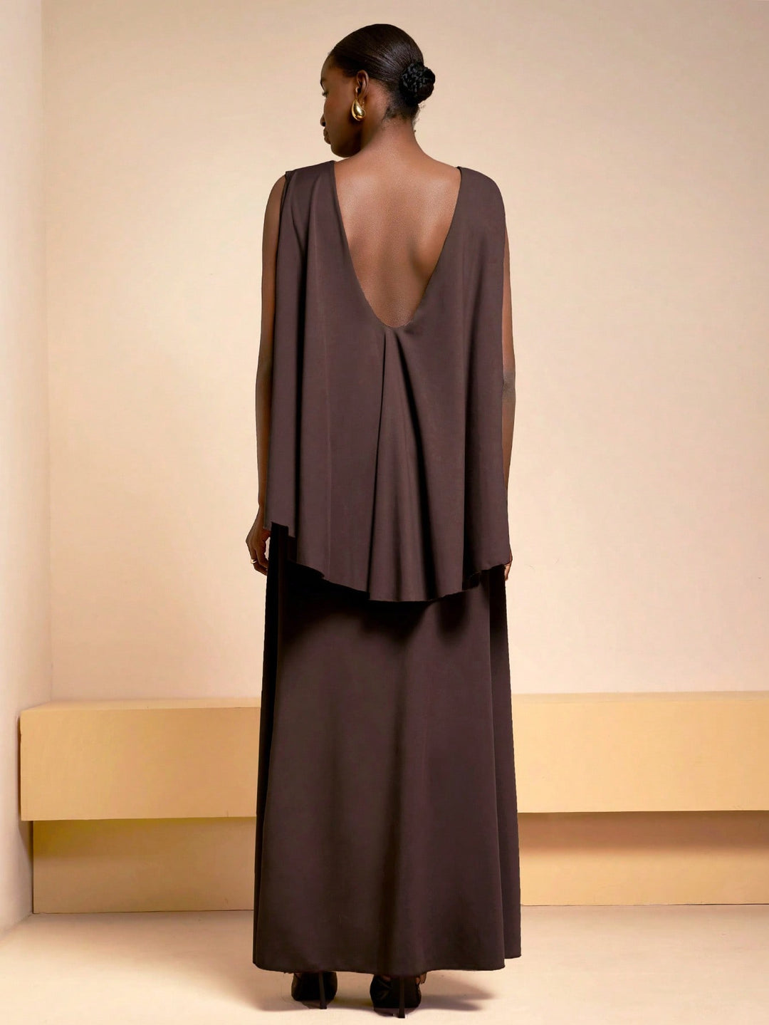 Rochie maxi SHEIN, maro