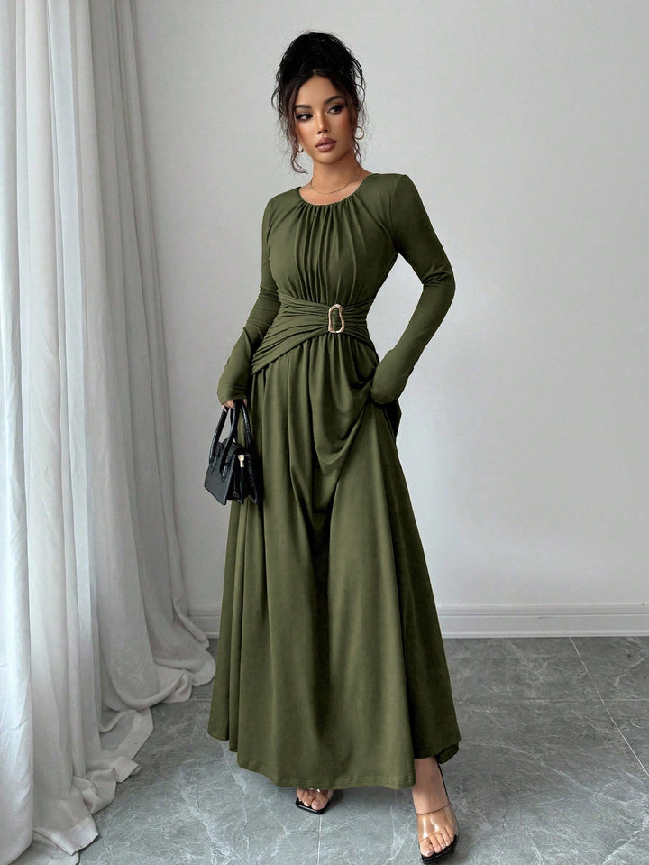 Rochie maxi SHEIN, kaki