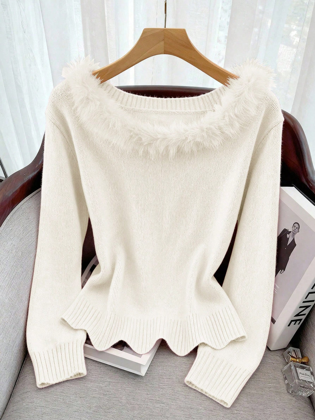 Pulover SHEIN, alb