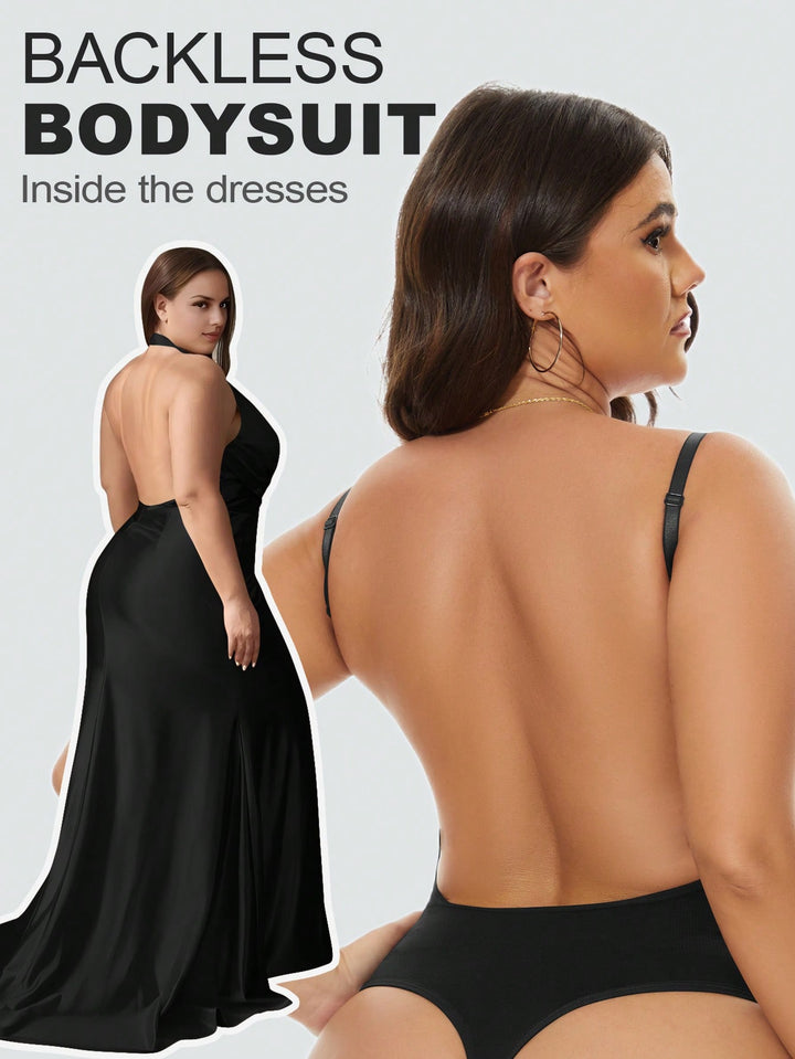 SHEIN alakformáló body, fekete