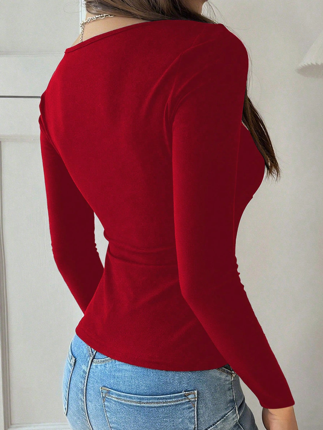 SHEIN blúz, bordó