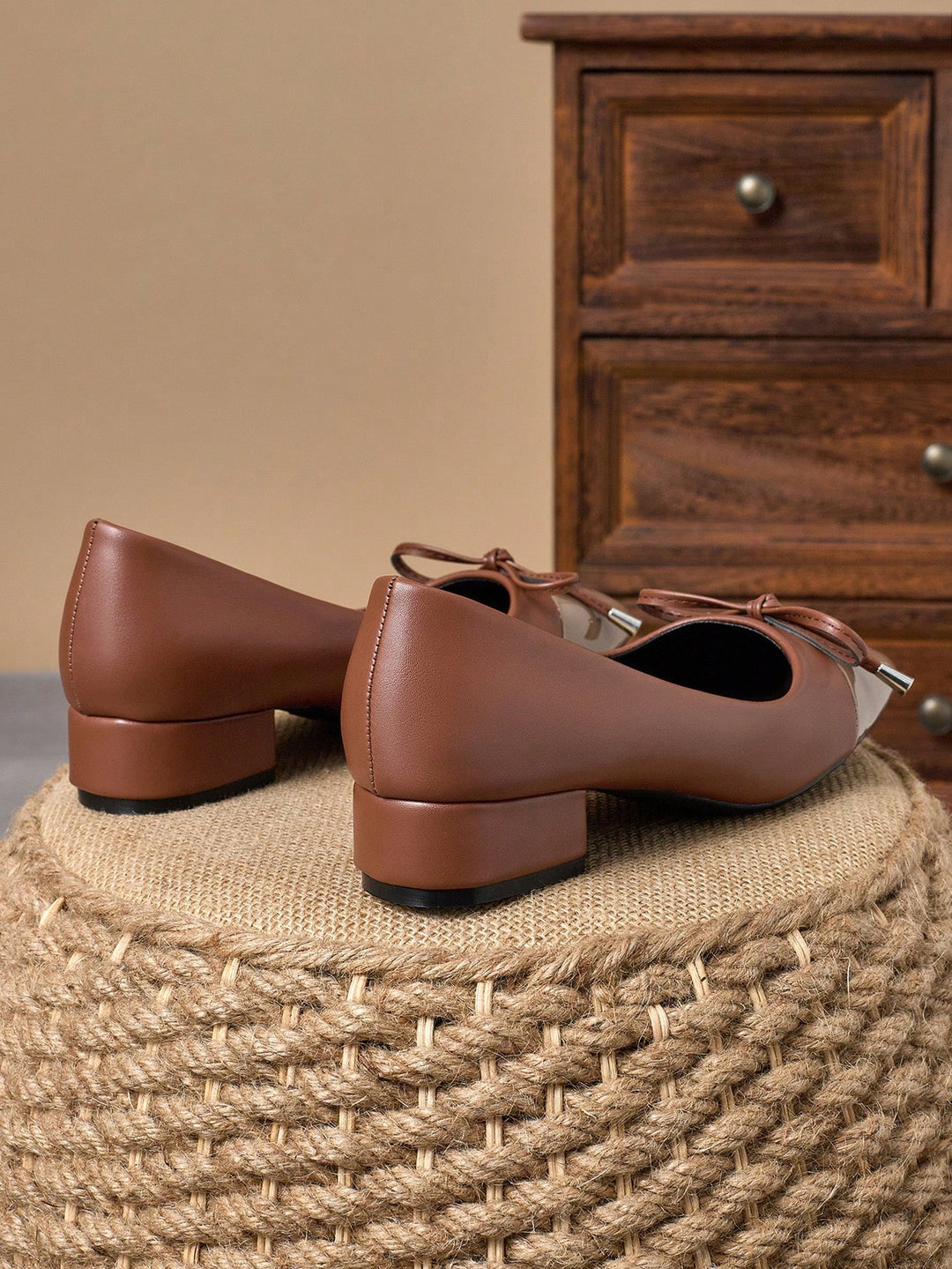 Pantofi cu toc SHEIN, maro
