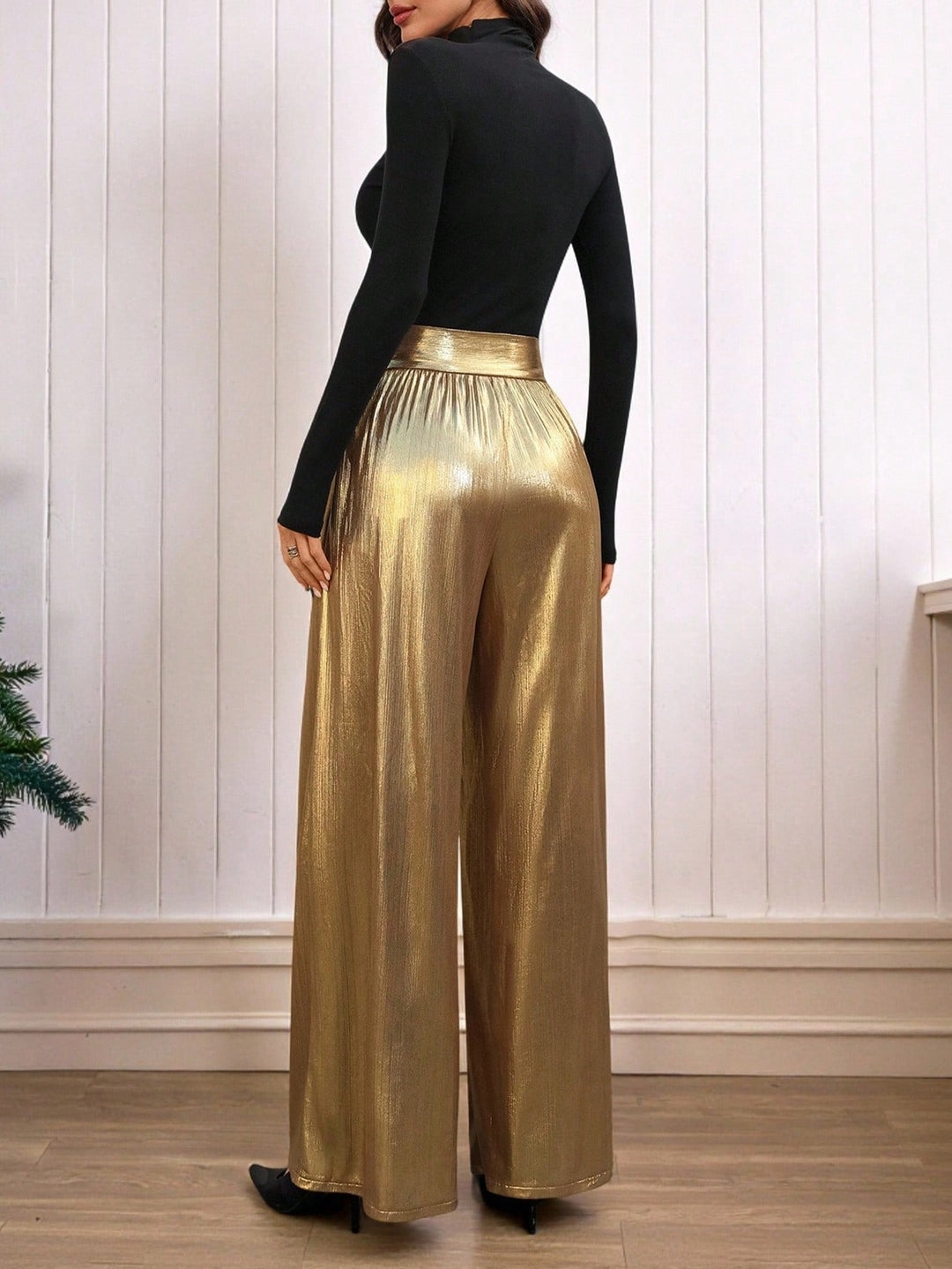 Pantaloni SHEIN, auriu