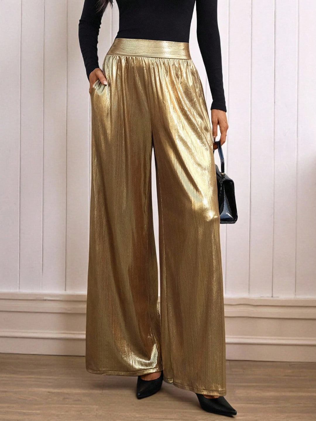 Pantaloni SHEIN, auriu