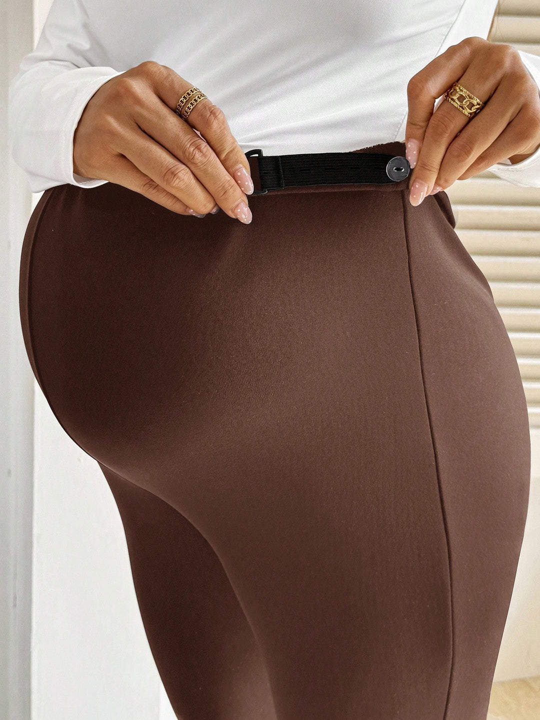 Pantaloni SHEIN, maro