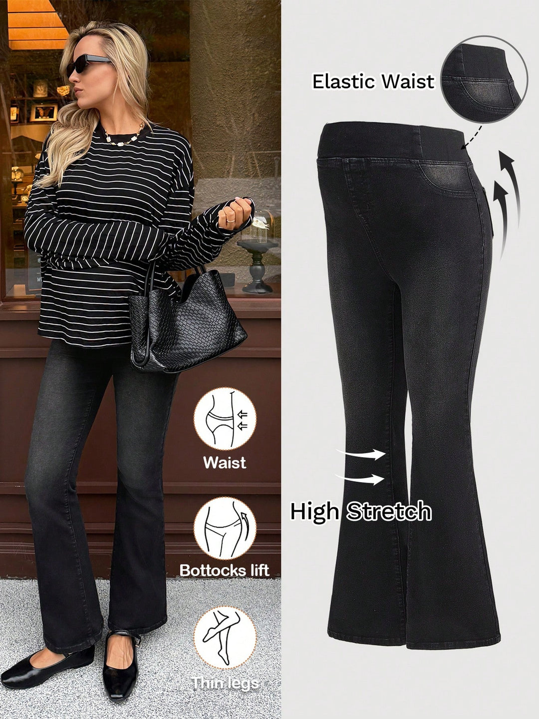 Jeans SHEIN, negru