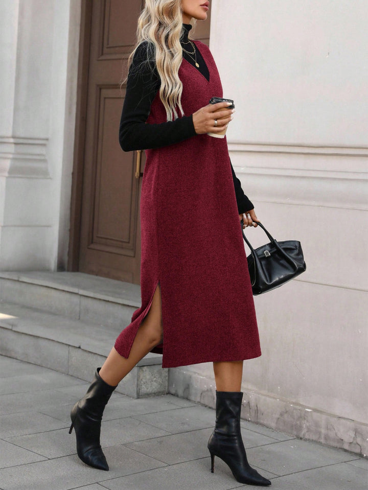 Rochie midi SHEIN, vișiniu