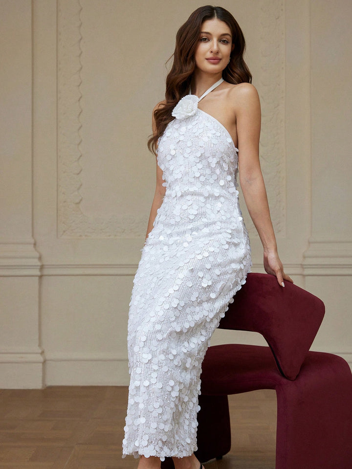 Rochie maxi SHEIN, alb