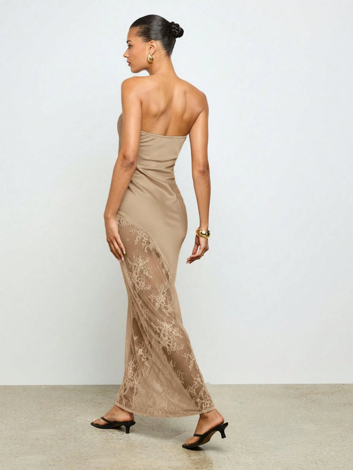 Rochie maxi SHEIN, bej