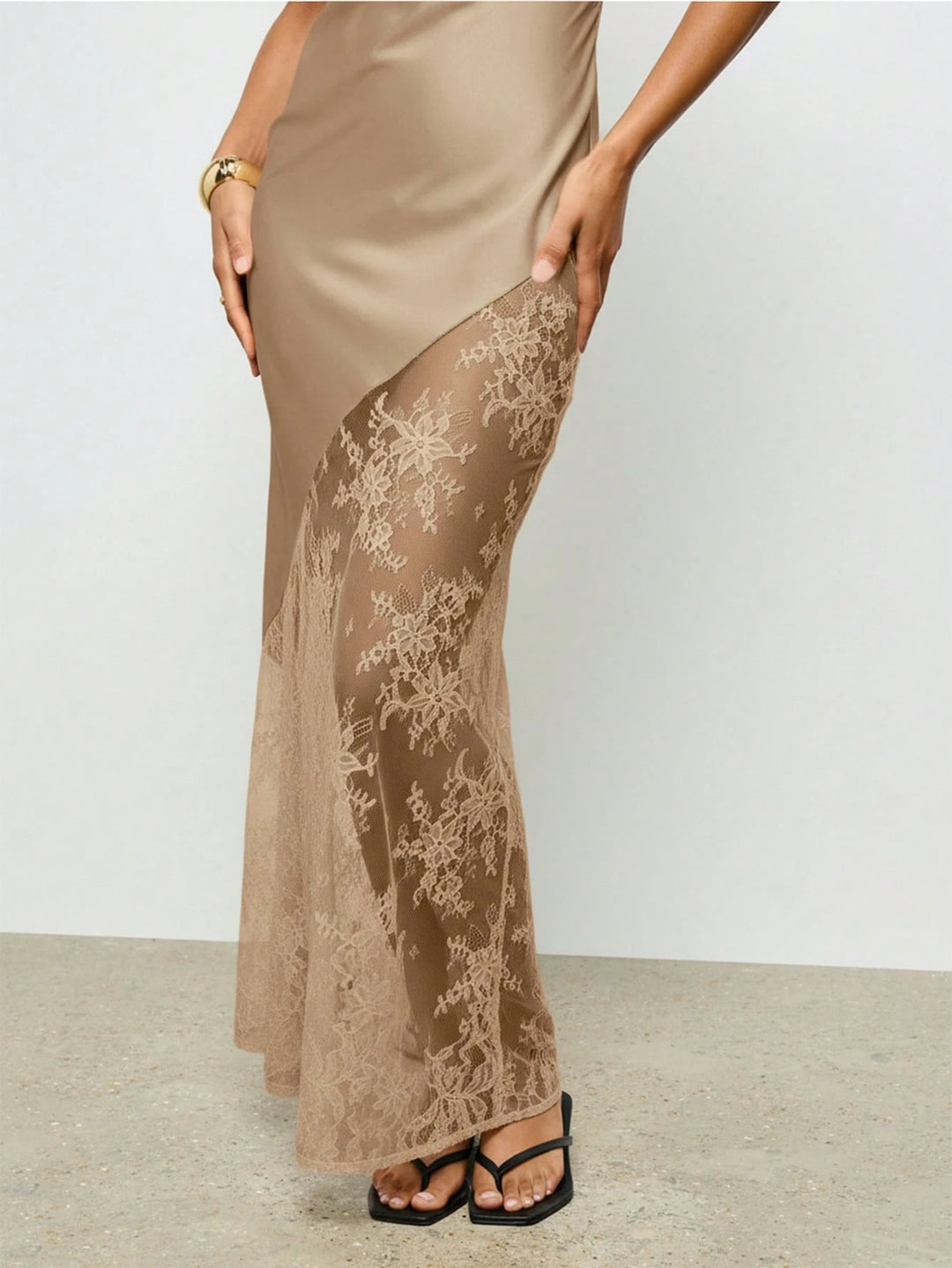 Rochie maxi SHEIN, bej