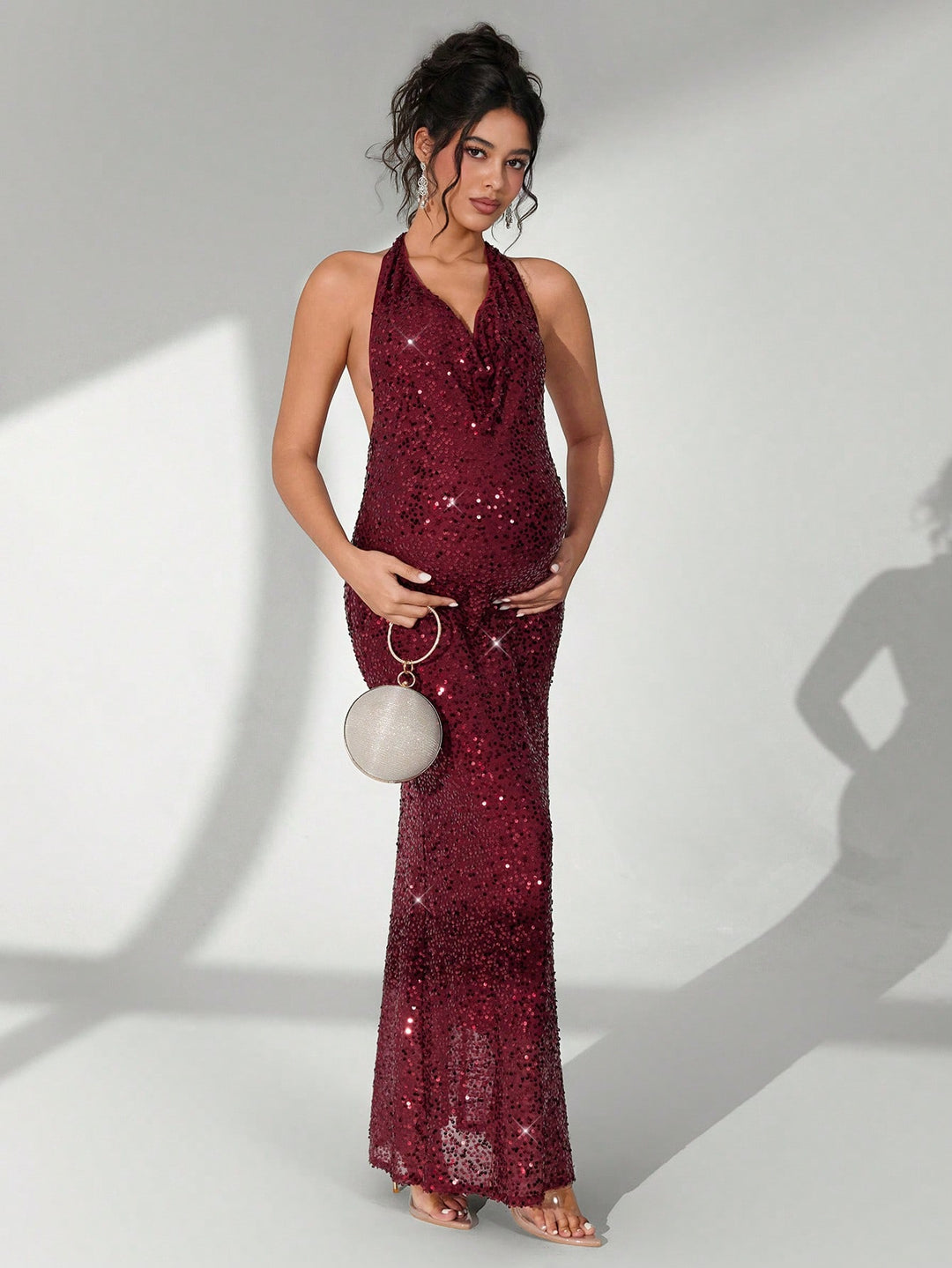 Rochie de maternitate SHEIN, vișiniu