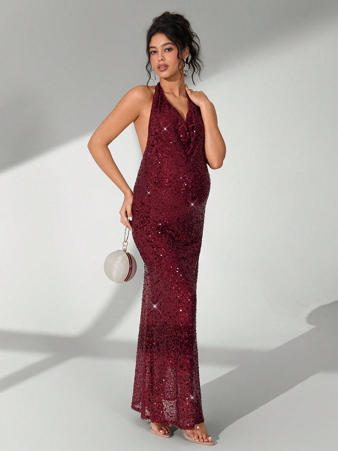 Rochie de maternitate SHEIN, vișiniu