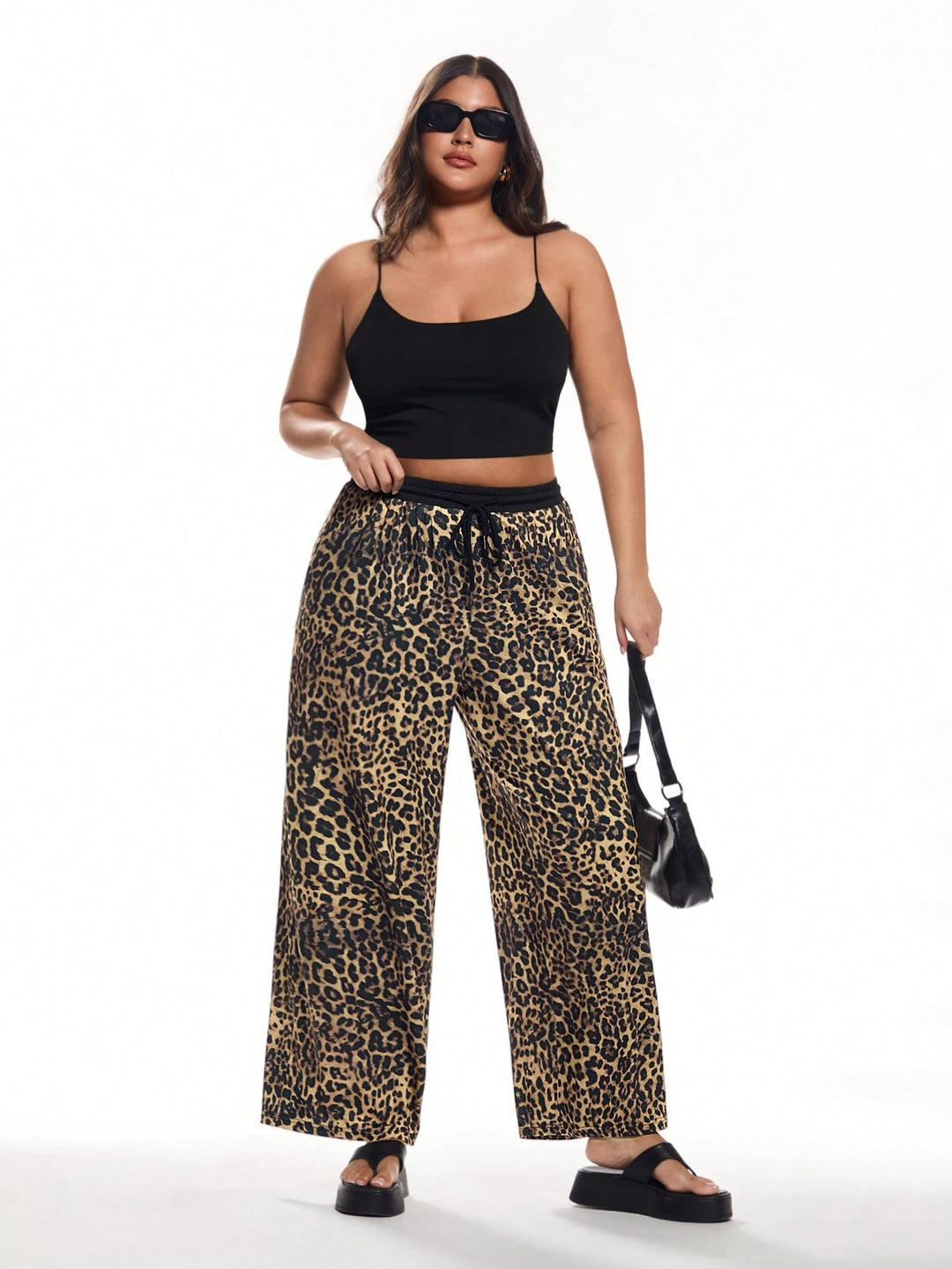 Pantaloni SHEIN, maro