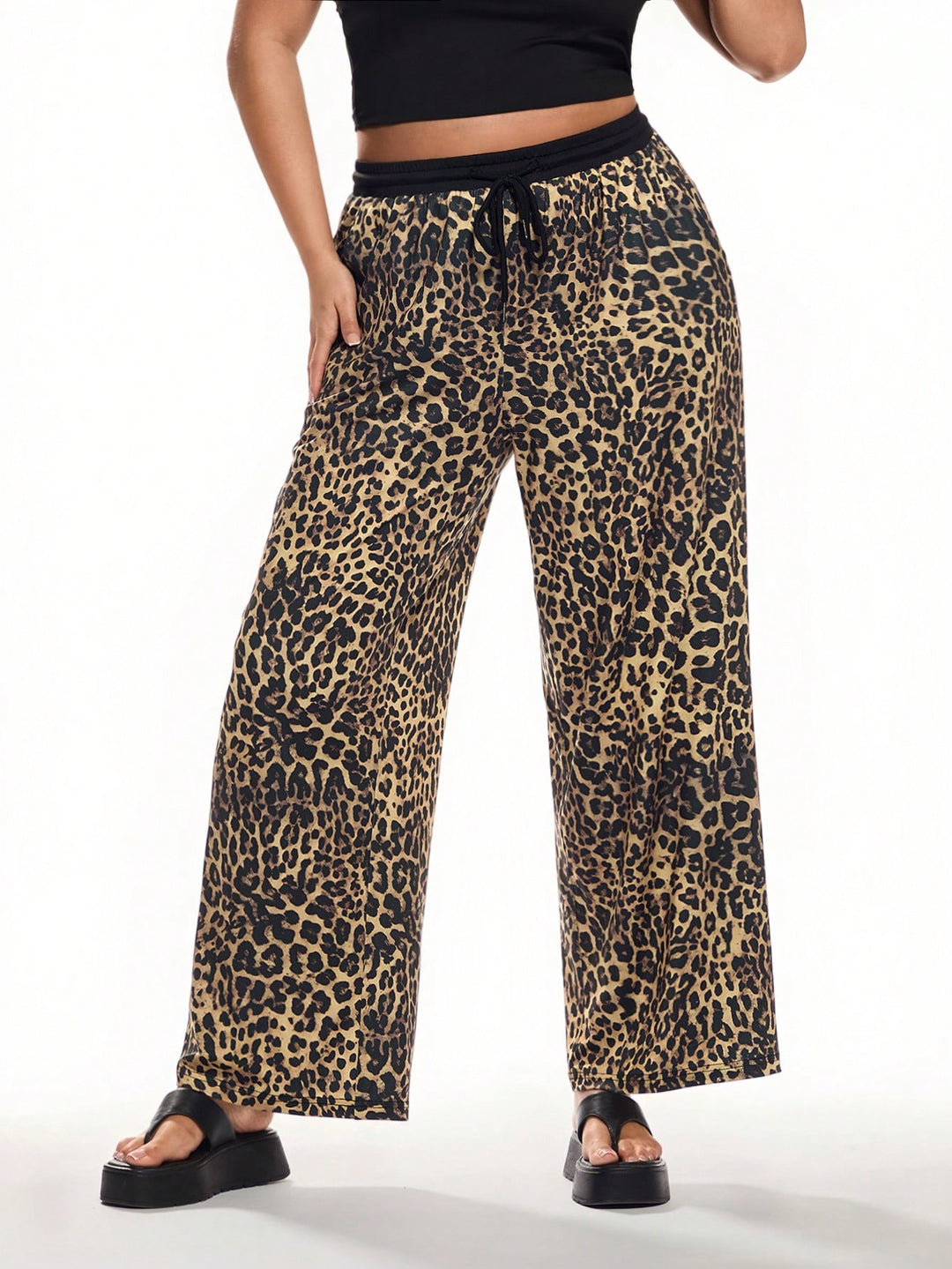 Pantaloni SHEIN, maro