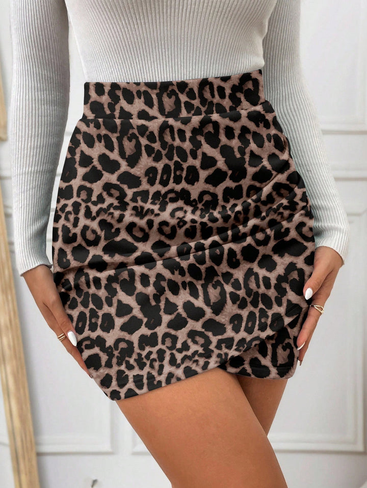 Fustă mini SHEIN, animal print